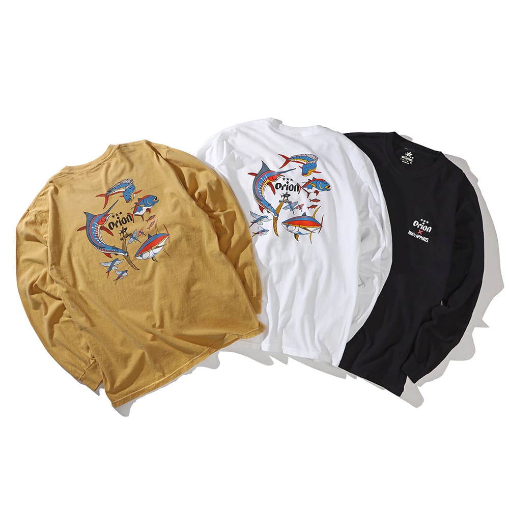 @navy apparel オリオンビール　コラボ魚Tシャツ XL 新品未使用 南国魚Tシャツ 【ORION×NAVY APPAREL】（カラー：スミクロ
