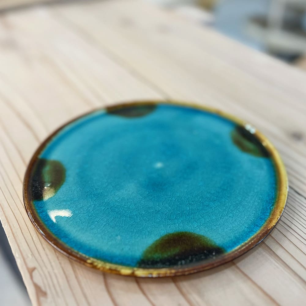 オリジナル やちむん(焼き物)21cmプレート “Al mare”