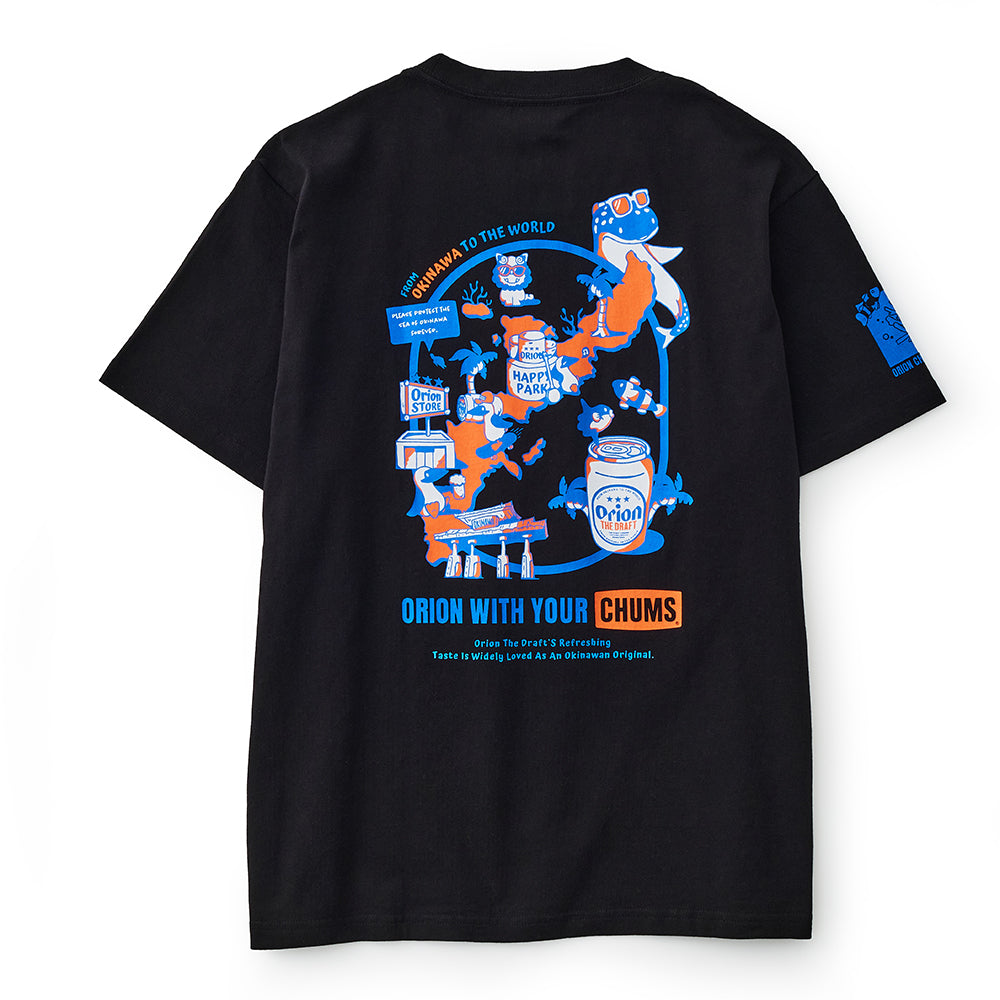 【チャムスコラボ】OKINAWA CALLING T-Shirt BLACK