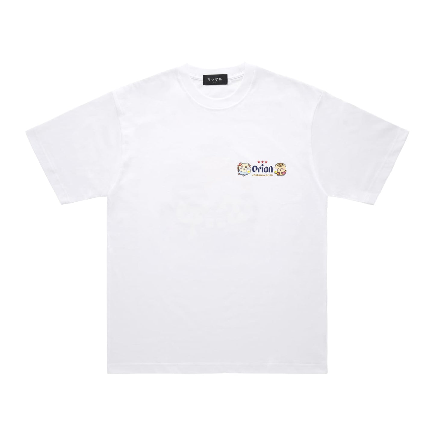 ちいかわ×オリオンビール シーサーのおみやげやさん Tシャツ (ホワイト_カンパ〜イ)