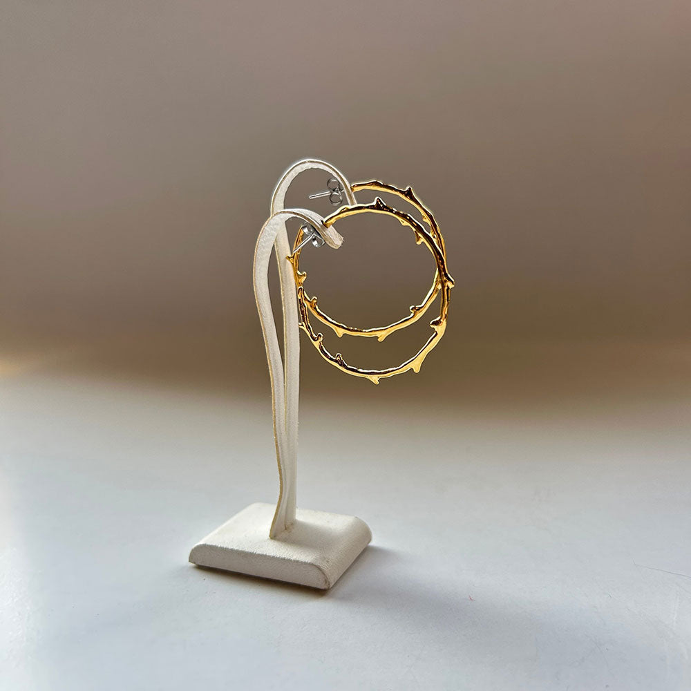 BRANCHES コーラルフープピアス細・ゴールド