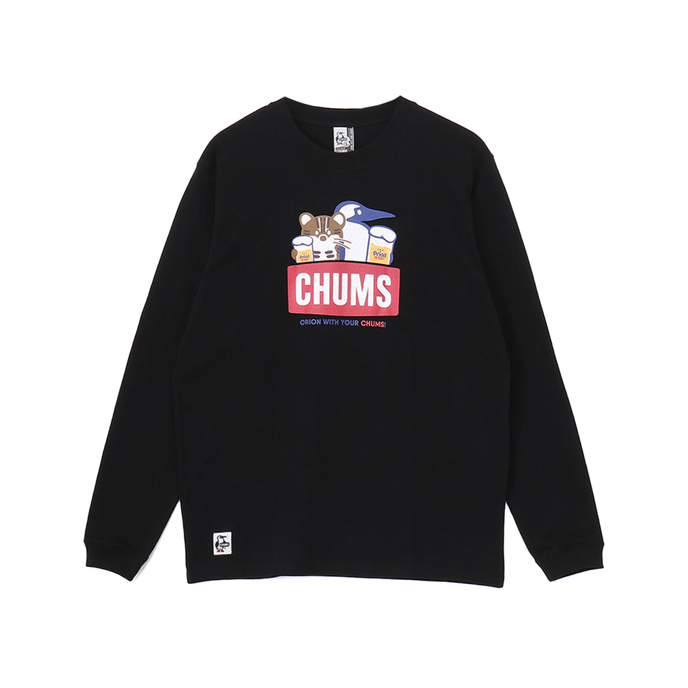 【ORION×CHUMSコラボ25FW】イリオモテヤマネコ カリー!ロングスリーブTシャツ BLACK