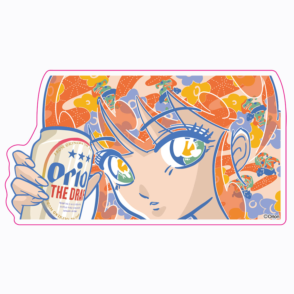 びんがたステッカー【紅型作家・知花幸修氏コラボ】