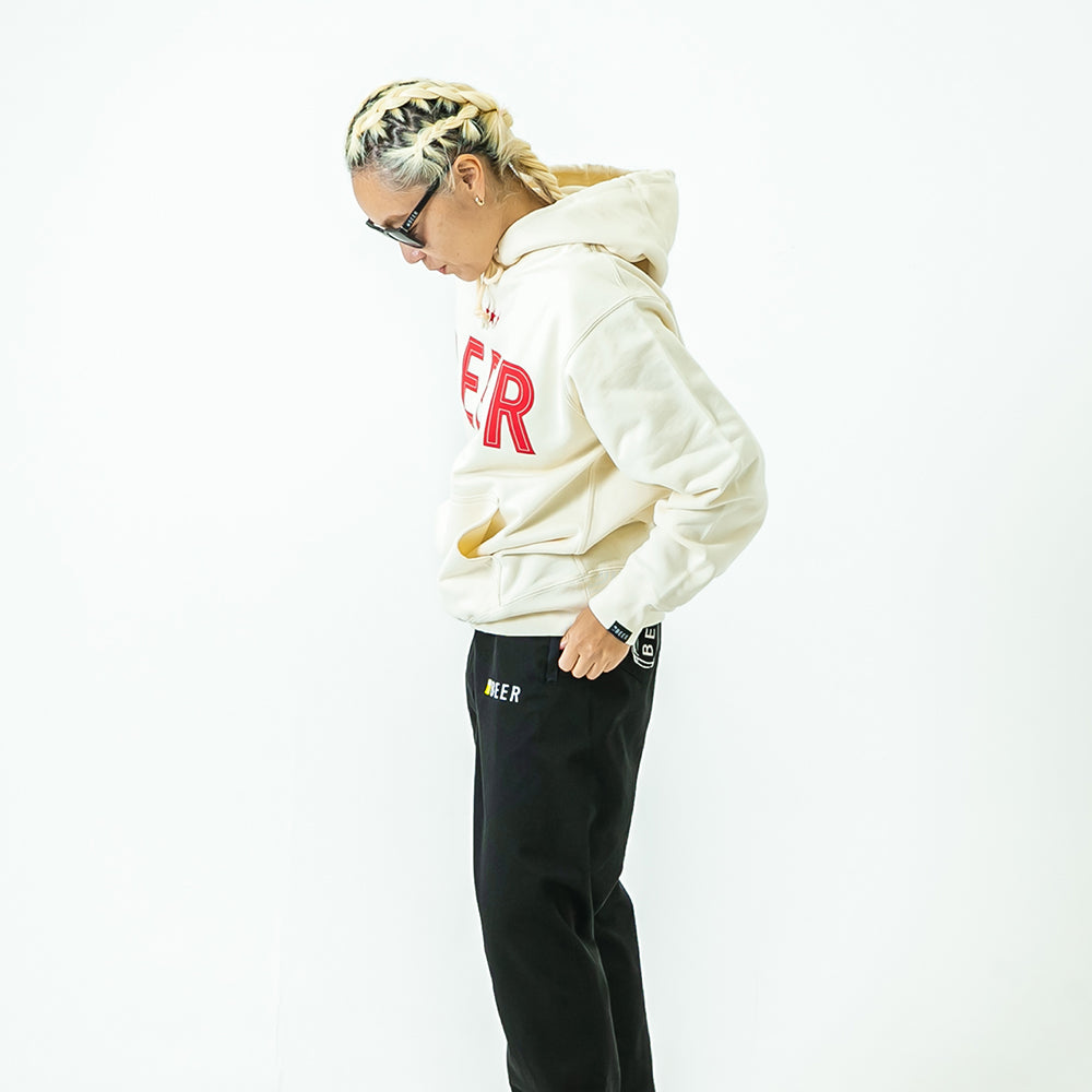 BEERロゴ プルオーバーパーカー NATURAL