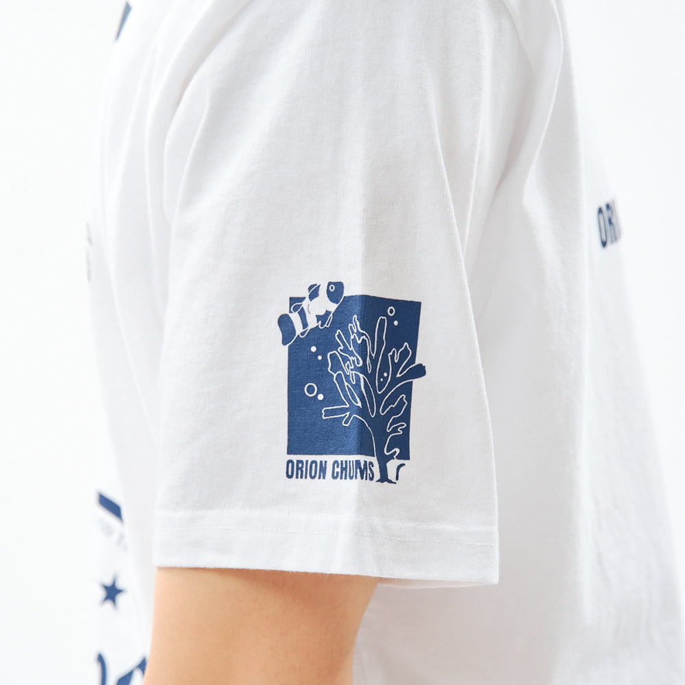 【ORION×CHUMSコラボ26SS】THE DRAFT Tシャツ WHITE(ホワイト)【チャムスコラボ】