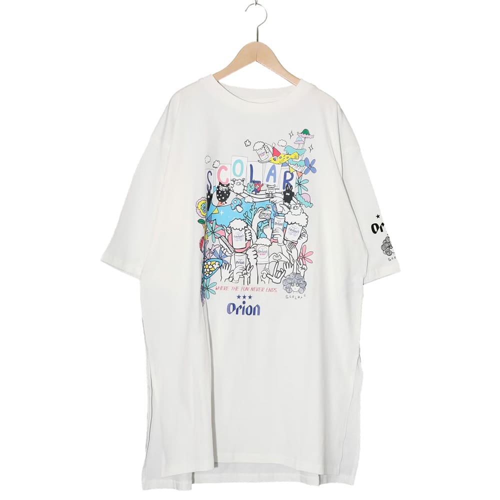 ORION×ScoLar ハンズアップチュニック オフホワイト スカラーコラボ