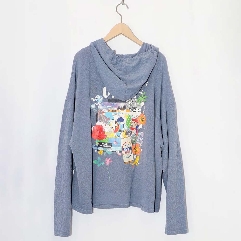 スカラー161681orion× save the planet ジップパーカー ORION×ScoLar save the planet ジップパーカー Mサイズ ブルー