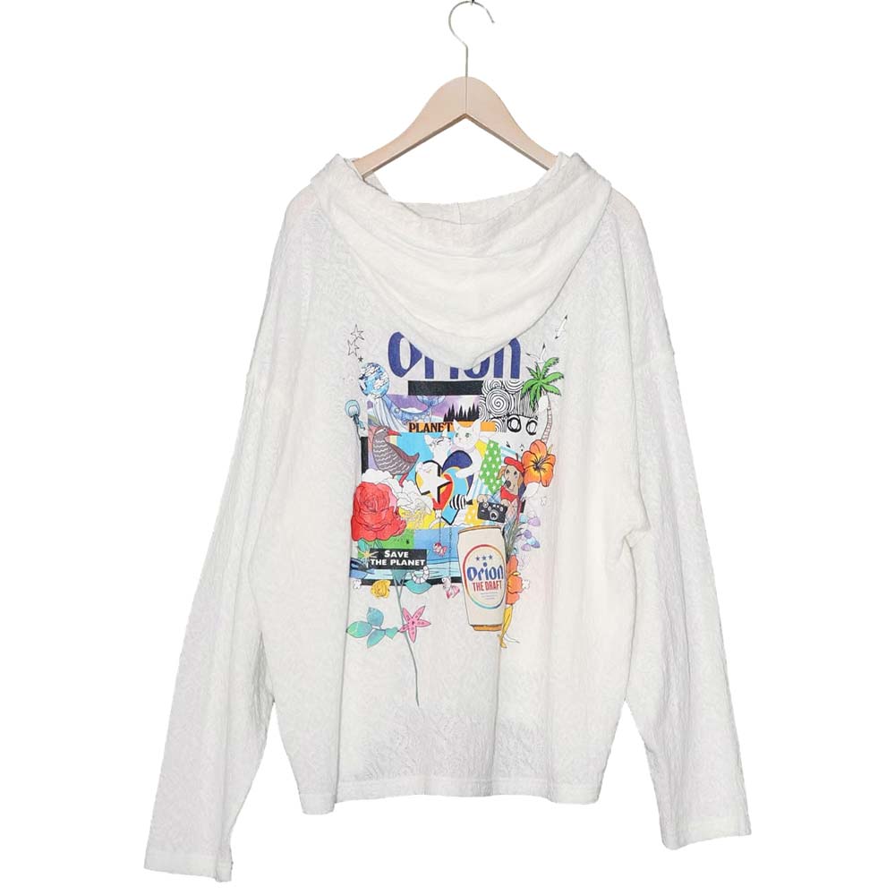 スカラー161681orion× save the planet ジップパーカー ORION×ScoLar save the planet ジップパーカー Mサイズ オフホワイト