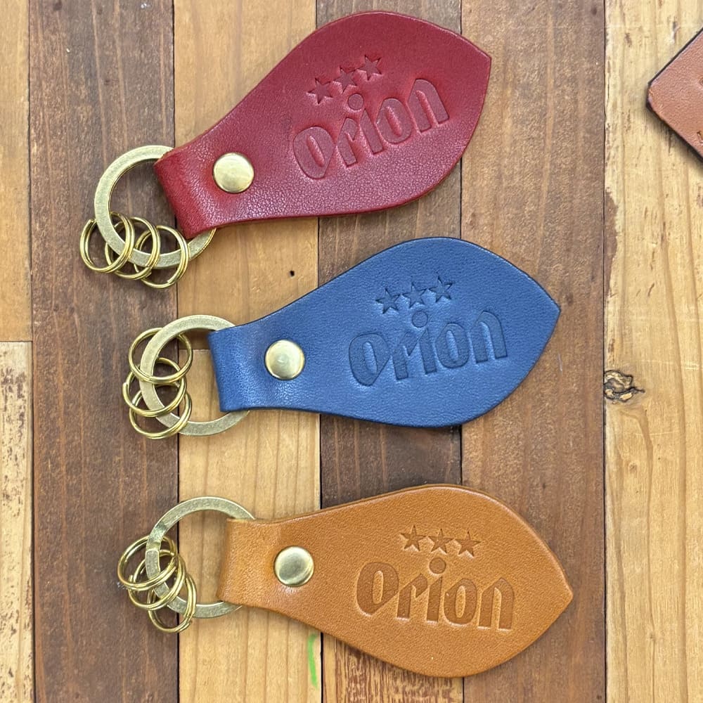 レザーキーホルダー(カラー:ワイン)