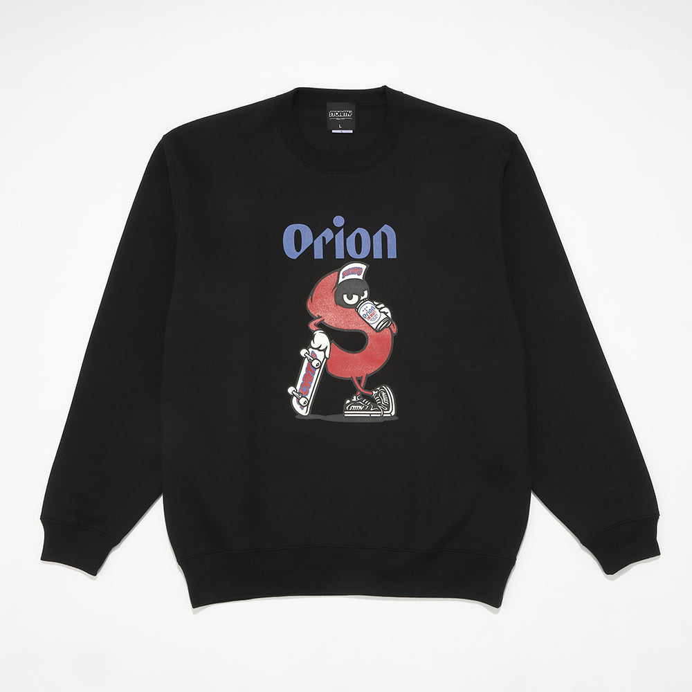ORION × STORMY】S chara crew スウェット BLACK ブラック STORMY