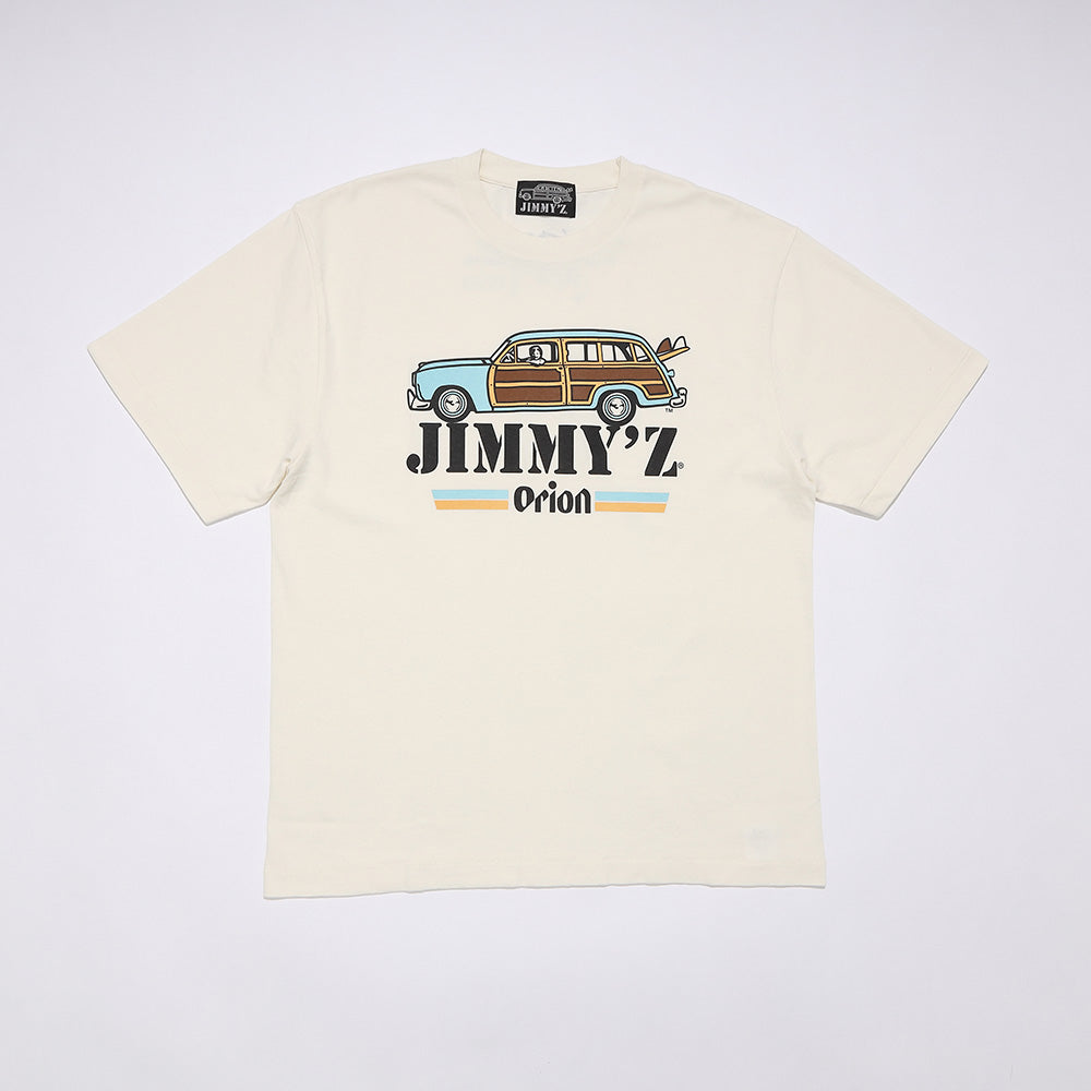 【みー】シンフォート他 ORION×JIMMY'Z CAR TEE FADE WHITE オリオン orion JIMMY'Z コラボ T