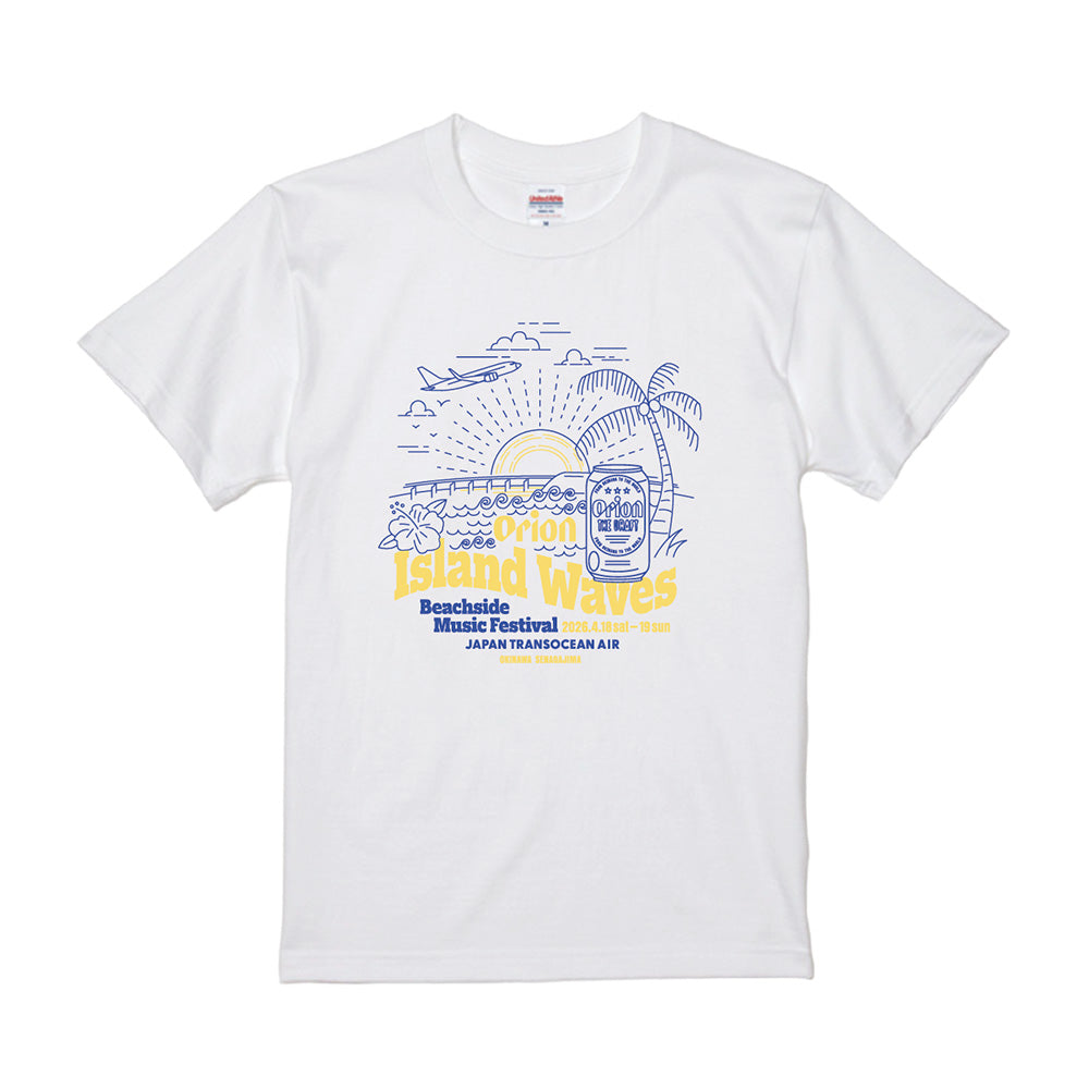 【最終値下げ】Straight Up Tee 沖縄限定 Mサイズ 新品未使用 Orion Island Waves・JTAコラボTシャツ2026（ホワイト） – オリオン