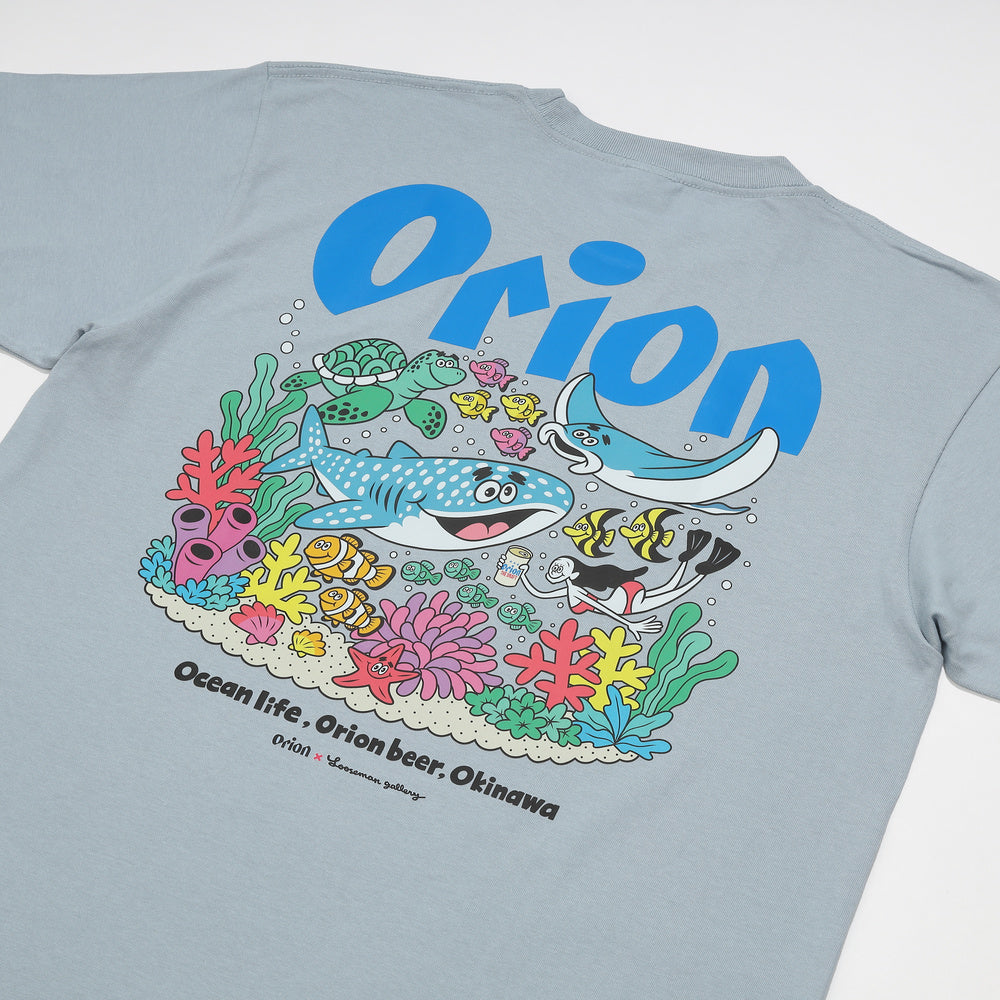 LOOSEMAN GALLERY×ORION OCEAN LIFE Tシャツ (カラー:アシッドブルー)