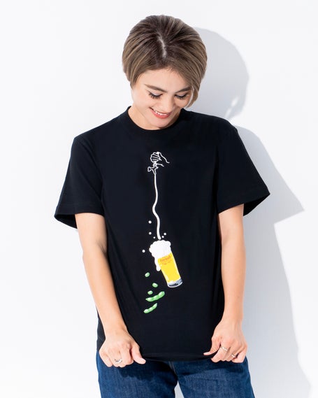 生ビールと枝豆Tシャツ