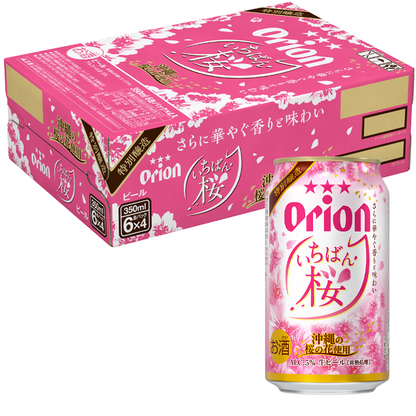 季節限定】 オリオン いちばん桜 350ml 24缶入(6缶パック×4 季節限定】 オリオン いちばん桜 350ml 24缶入(6缶パック×4