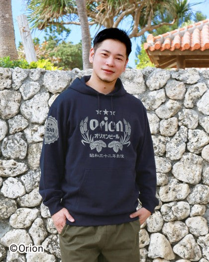 人気デザイン】島の勲章 パーカー ネイビー – オリオンビール