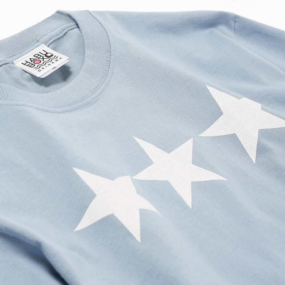オリオン三ツ星ロゴTシャツ アシッドブルー – オリオンビール公式通販