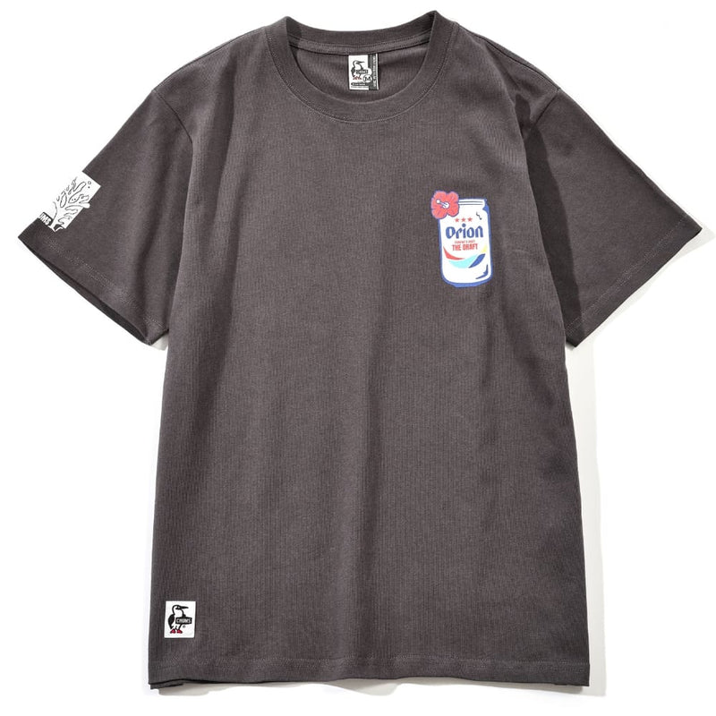 【ORION×CHUMS 23夏】Tシャツ　ハイビスカスデザイン　カラー： チャコール（CHARCOAL）
