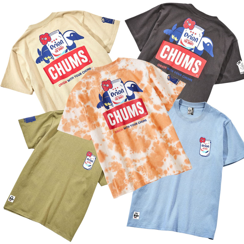 【ORION×CHUMS 23夏】Tシャツ　ハイビスカスデザイン　カラー： チャコール（CHARCOAL）