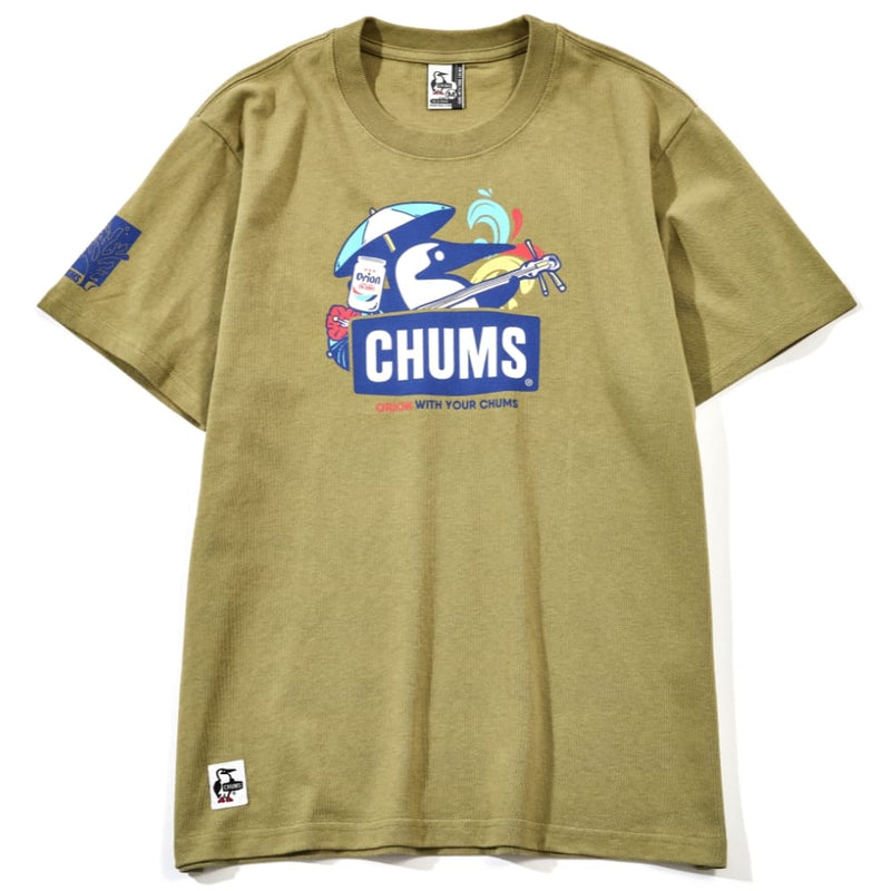 ORION×CHUMS 23夏】Tシャツ 三線デザイン カラー： カーキ（KHAKI