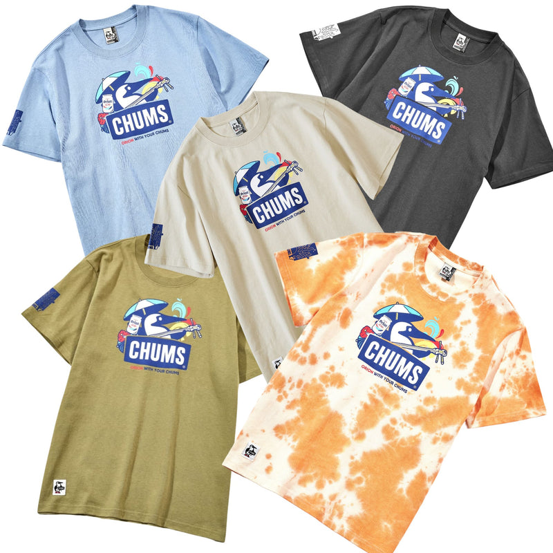 ORION×CHUMS 23夏】Tシャツ 三線デザイン カラー： カーキ（KHAKI