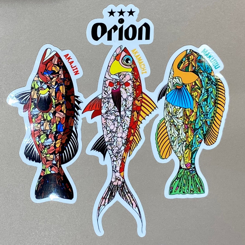 OKINAWAN FISH ステッカー navy apparel × ORIONコラボ