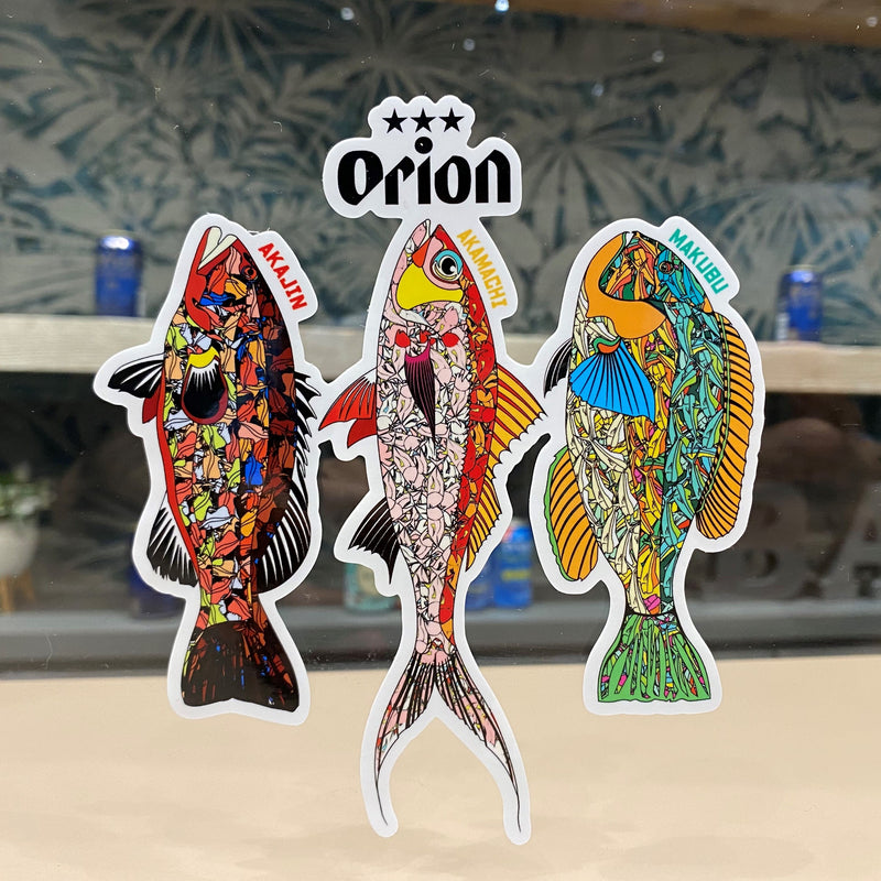 OKINAWAN FISH ステッカー navy apparel × ORIONコラボ