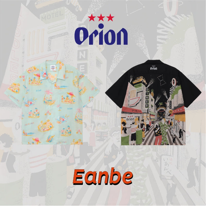 【オリオン公式】オリジナルアロハシャツ　Eanbe×ORIONコラボ　-沖縄ビーチ-