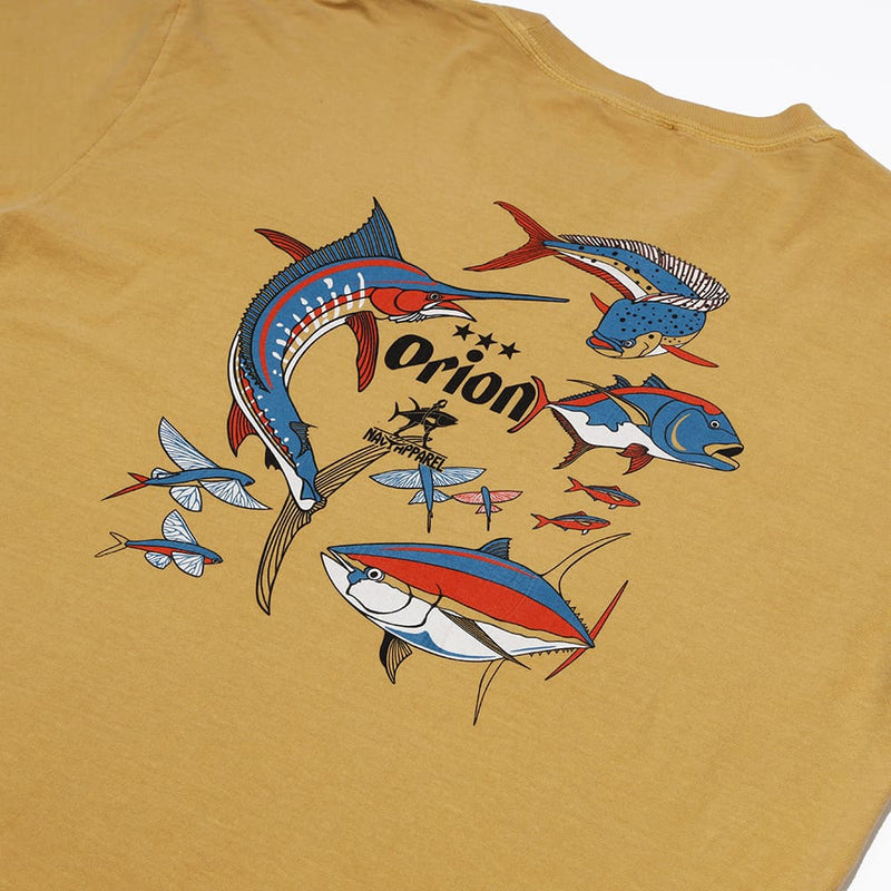 OKINWAN FISH L/S Tシャツ 【ORION×NAVY APPAREL】（カラー：マスタード）