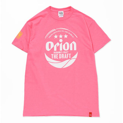オリオンビッグロゴ半袖Tシャツ　セーフティピンク