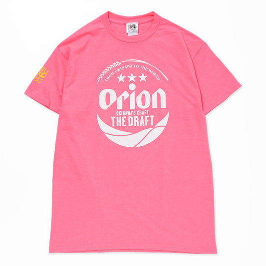 オリオンビッグロゴ半袖Tシャツ　セーフティピンク