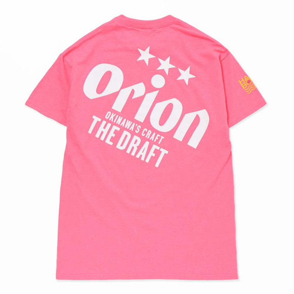 オリオンビッグロゴ半袖Tシャツ　セーフティピンク