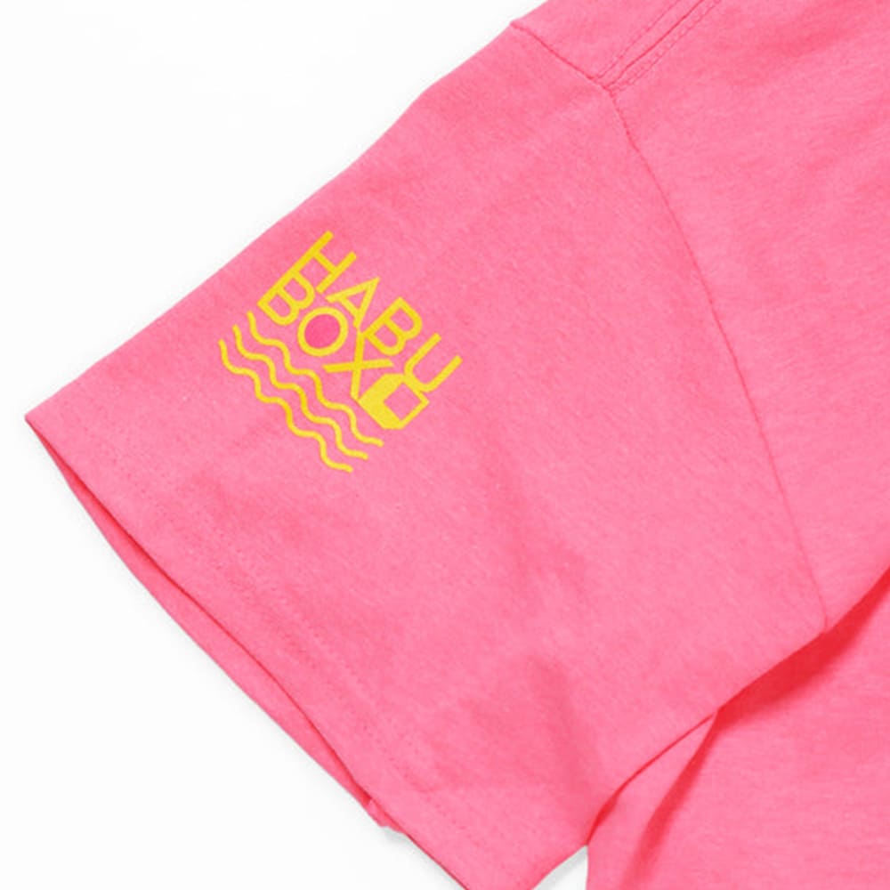 オリオンビッグロゴ半袖Tシャツ　セーフティピンク