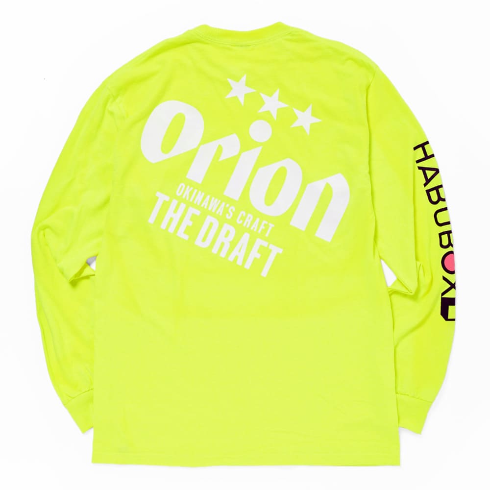 オリオンビッグロゴL/S Tシャツ　セーフティグリーン