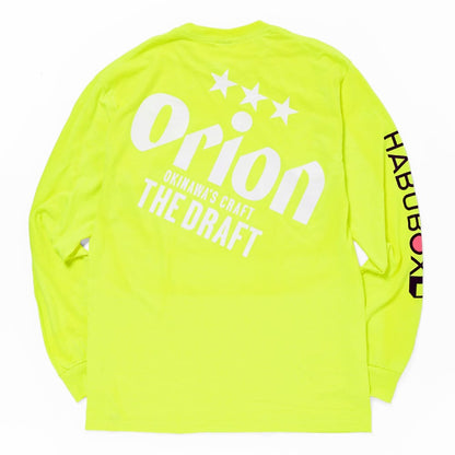 オリオンビッグロゴL/S Tシャツ　セーフティグリーン