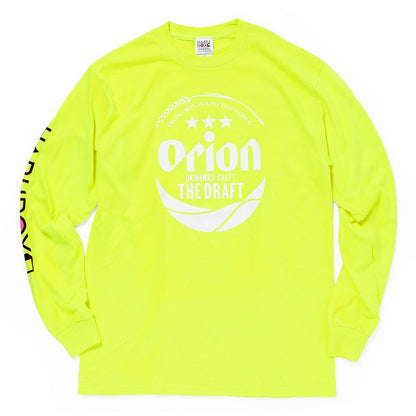 オリオンビッグロゴL/S Tシャツ　セーフティグリーン