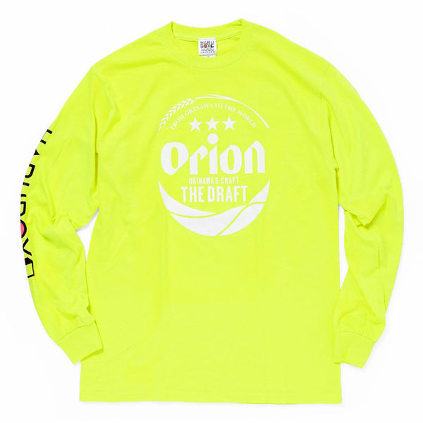 オリオンビッグロゴL/S Tシャツ　セーフティグリーン
