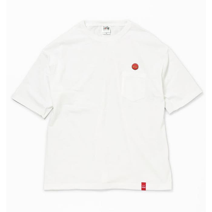 オリオン王冠刺繍：ワンポイント刺繍ポケ付きビッグTシャツ