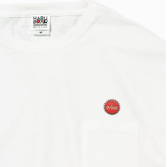 オリオン王冠刺繍：ワンポイント刺繍ポケ付きビッグTシャツ – オリオン