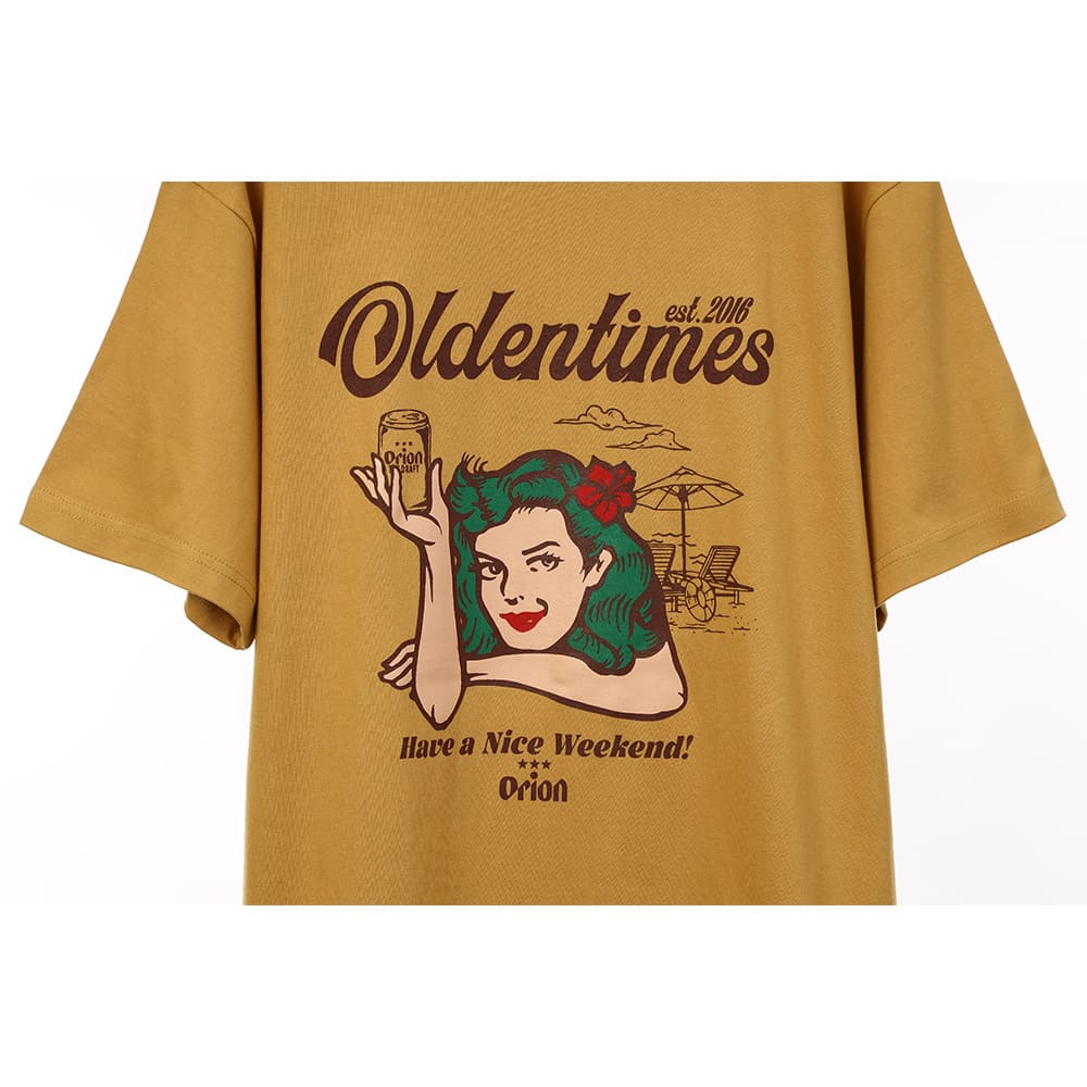 【ORION×OLDENTIMES】2024夏 那覇桜坂Tシャツ　カラー：ヘイジーイエロー