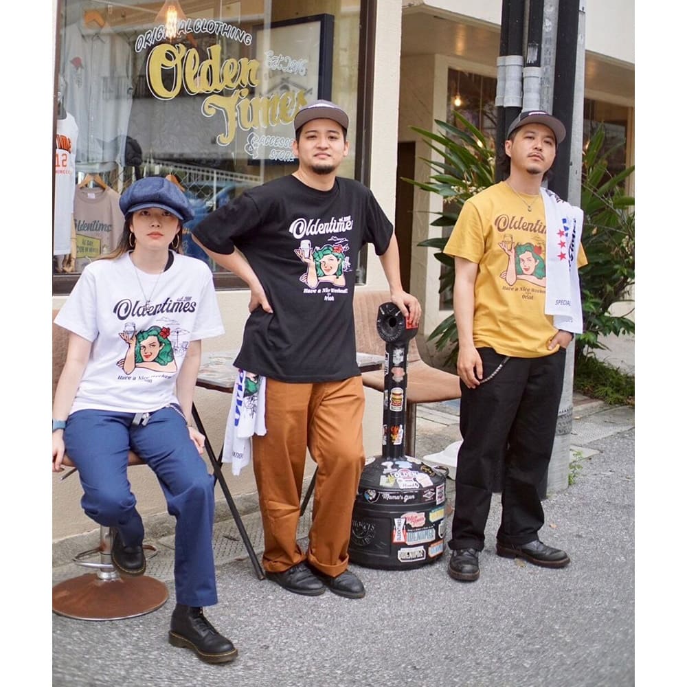 【ORION×OLDENTIMES】2024夏 那覇桜坂Tシャツ　カラー：ヘイジーイエロー