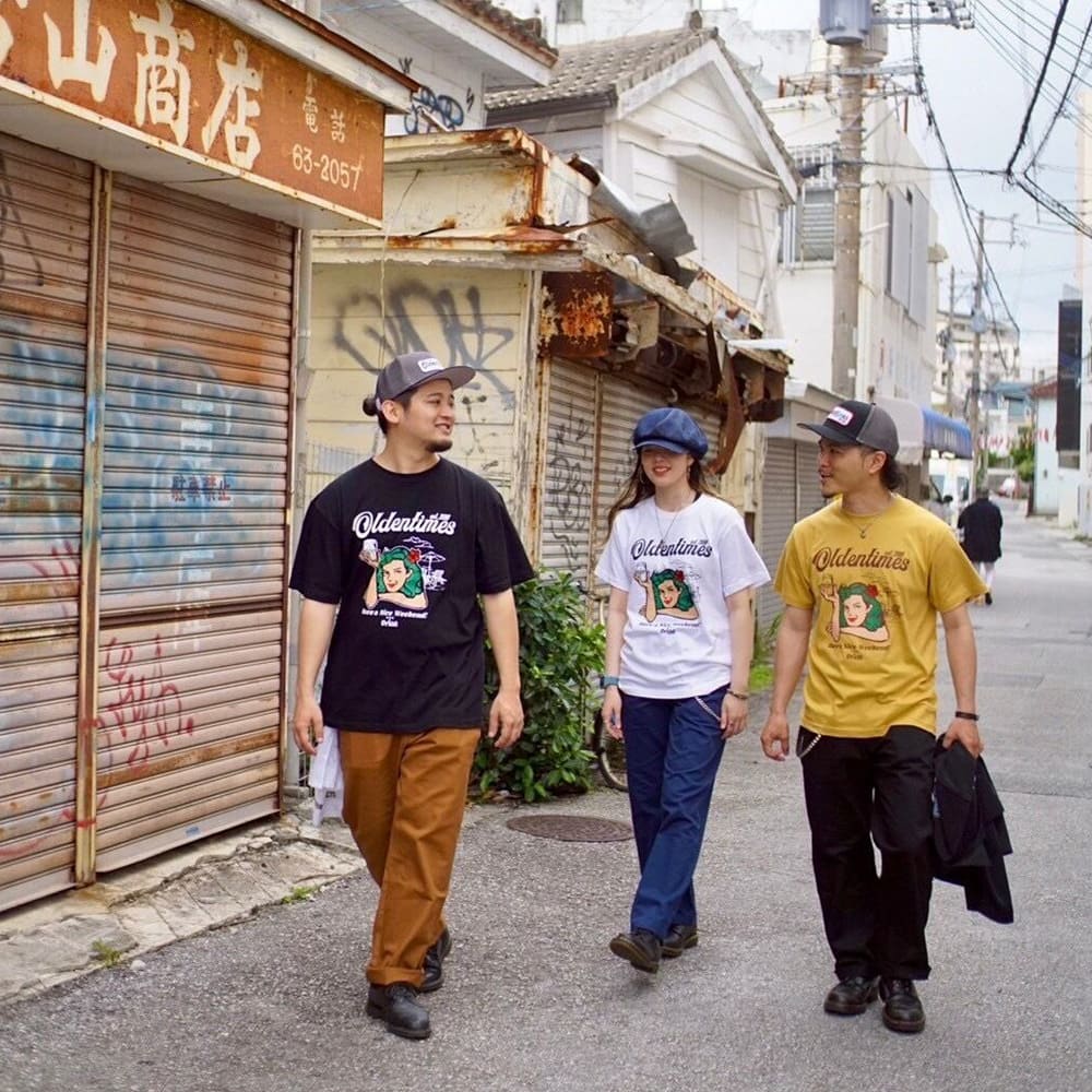 【ORION×OLDENTIMES】2024夏 那覇桜坂Tシャツ　カラー：ヘイジーイエロー