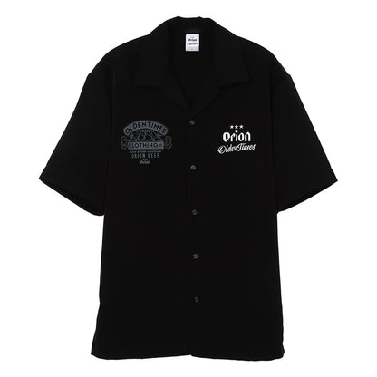【ORION×OLDENTIMES】2024夏 那覇桜坂シルキーシャツ　カラー：ブラック