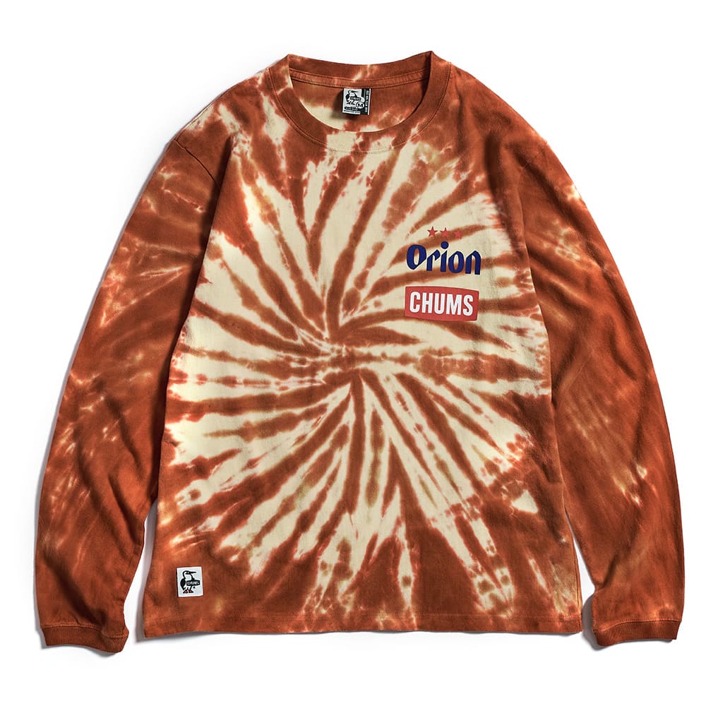 【ORION×CHUMS コラボ】OWYC24 ﾔﾝﾊﾞﾙｸｲﾅ ｶﾘｰ! ロングスリーブTシャツ  カラー：ブラウンタイダイ
