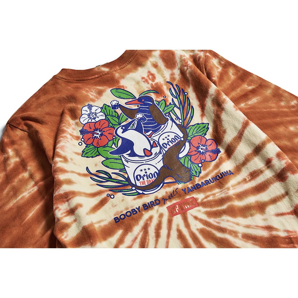 【ORION×CHUMS コラボ】OWYC24 ﾔﾝﾊﾞﾙｸｲﾅ ｶﾘｰ! ロングスリーブTシャツ  カラー：ブラウンタイダイ