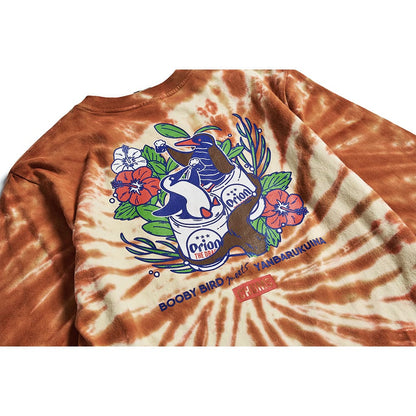 【ORION×CHUMS コラボ】OWYC24 ﾔﾝﾊﾞﾙｸｲﾅ ｶﾘｰ! ロングスリーブTシャツ  カラー：ブラウンタイダイ