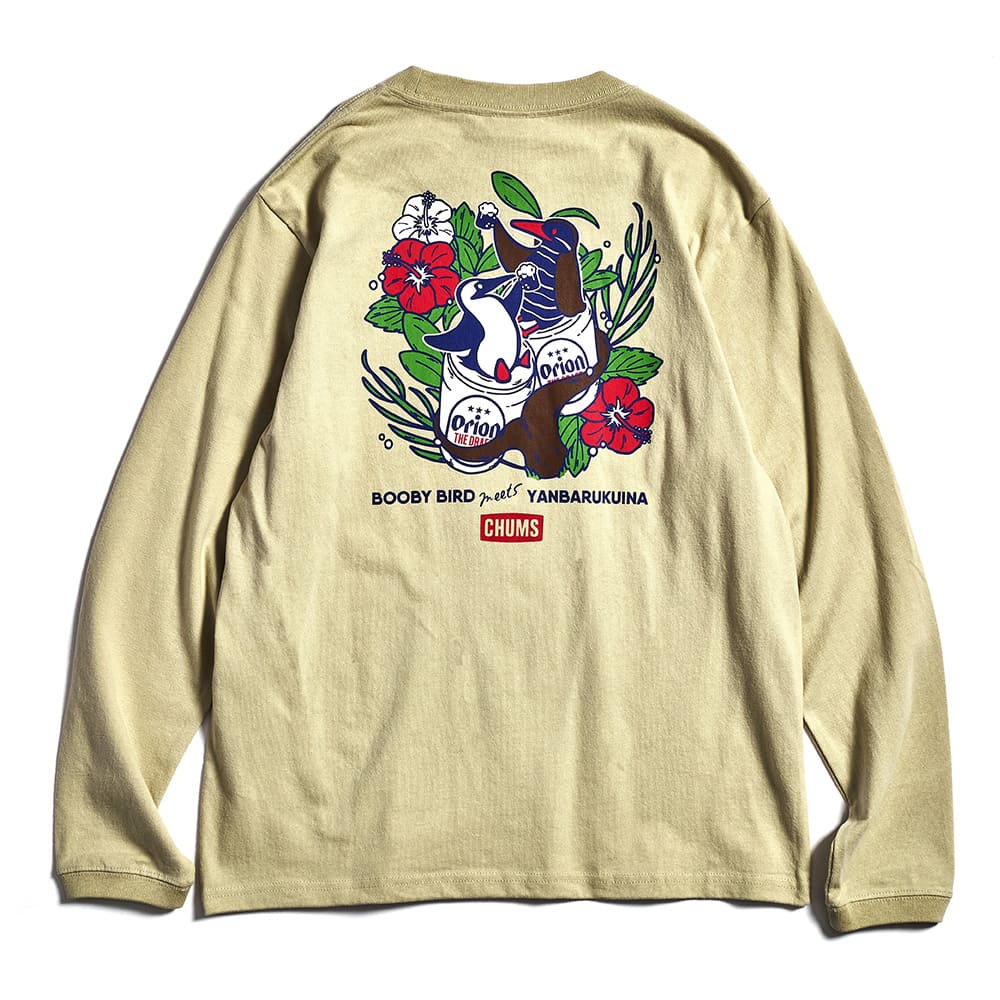 【ORION×CHUMS コラボ24秋】OWYC24 ﾔﾝﾊﾞﾙｸｲﾅ ｶﾘｰ! ロングスリーブTシャツ カラー：グレージュ