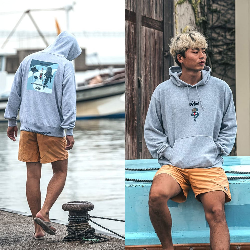 OKINWA SEA TRIP パーカー 【ORION×NAVY APPAREL】（カラー：グレー）