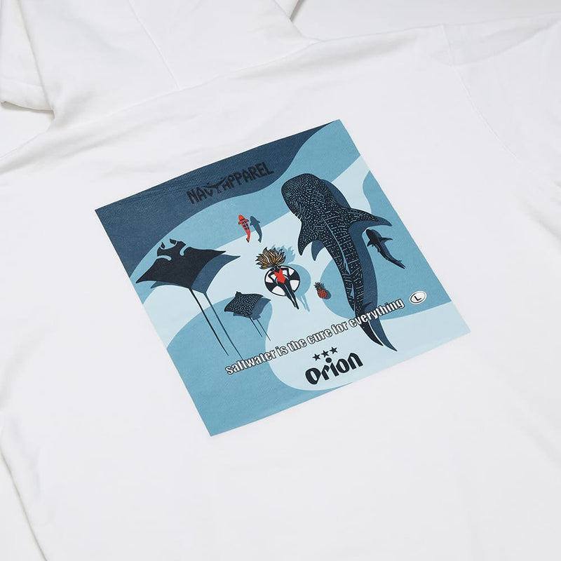 OKINWA SEA TRIP パーカー 【ORION×NAVY APPAREL】（カラー：ホワイト）