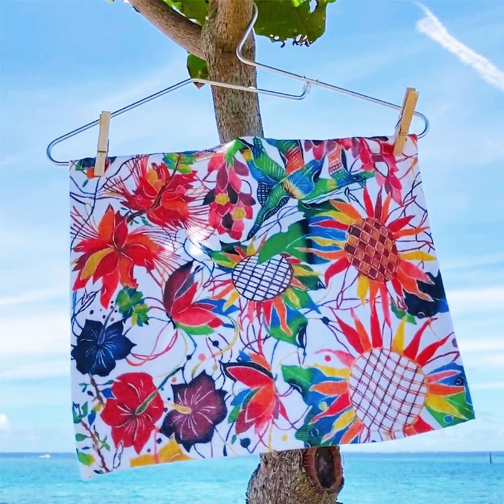 デイゴデザイン 紅型（びんがた） ハンドタオル – オリオンビール公式通販